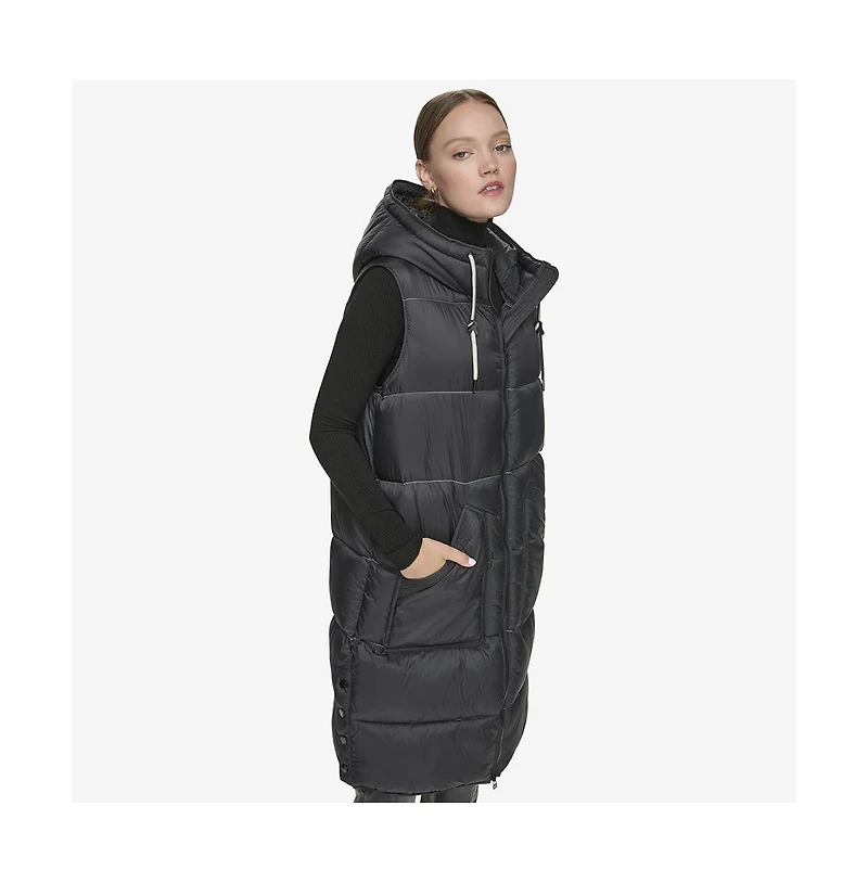 Andrew Marc Women's Kerr Horizontal Rail Quilted Matte Shell Puffer Vest