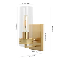 Jonathan Y Harper Coastal Minimalist Iron/Glass Led Sconce (Set of 2)