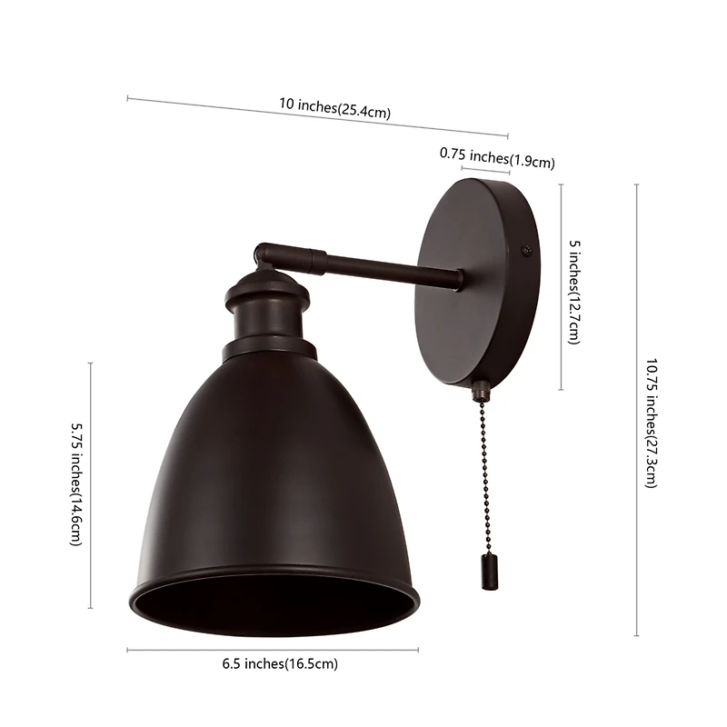 Jonathan Y Hudson Farmhouse Bohemian Iron Led Sconce (Set of 2)