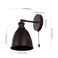 Jonathan Y Hudson Farmhouse Bohemian Iron Led Sconce (Set of 2)