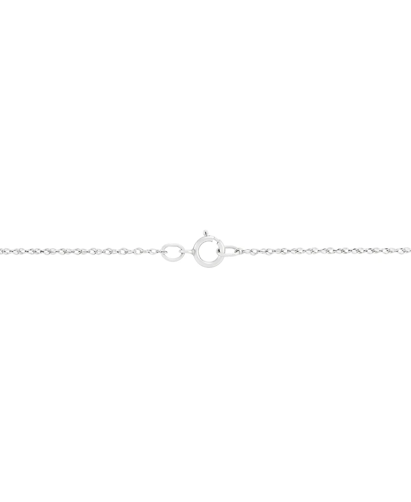 Cubic Zirconia Heart Locket Pendant Necklace in Sterling Silver