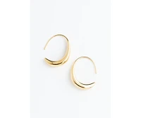Starfish Project Crescent Moon Thread Drop Earrings in Gold