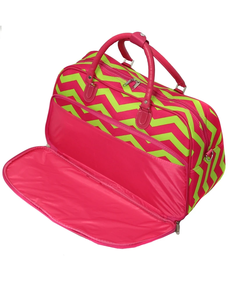 World Traveler Chevron 21-inch Carry-On Shoulder Duffel Bag