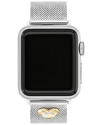 Coach Silver-Tone Stainless Steel Mesh Bracelet for 38, 40, 41mm Apple Watch