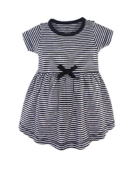 Touched by Nature Baby Girls Comfortable Natural Cotton Dresses with Short & Long Sleeve Variations