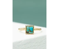 Starfish Project Jayne Turquoise Square Ring
