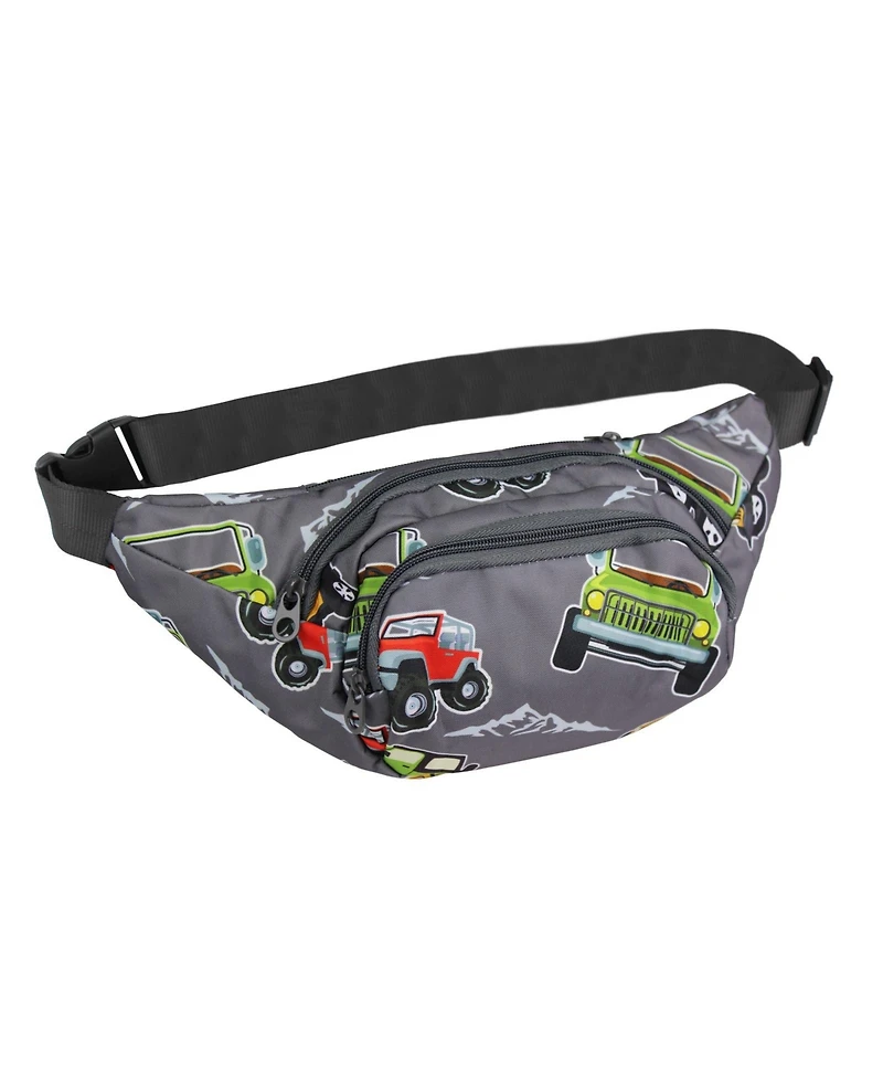 World Traveler Cars 14-Inch Fanny Pack Adjustable Crossbody Waist Pack