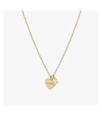 Mom Heart Necklace with Charm