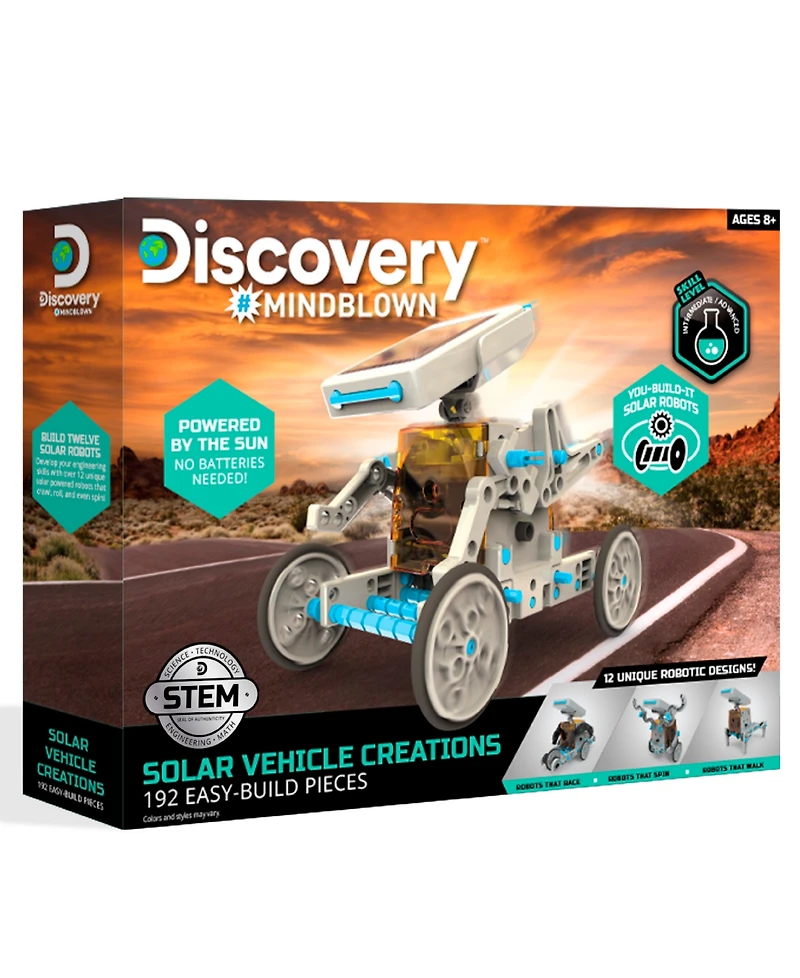 Discovery #Mindblown Solar Vehicle Creation Easy Build Set, 198 Piece