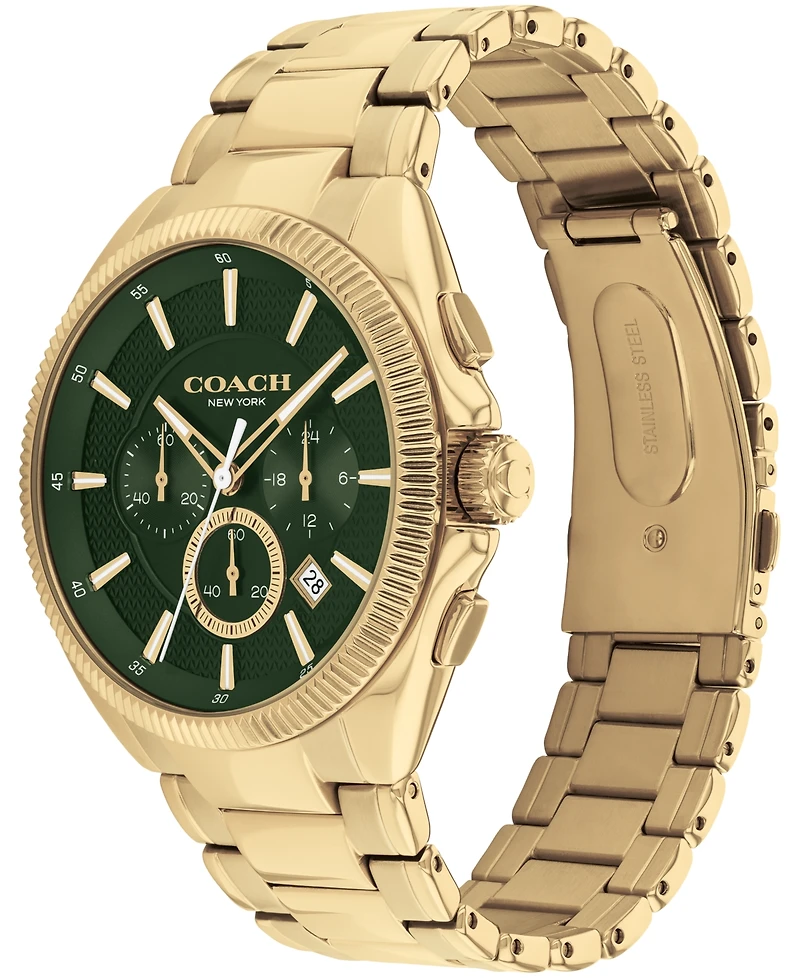 Coach Men's Jackson Gold-Tone Stainless Steel Bracelet Watch 45mm