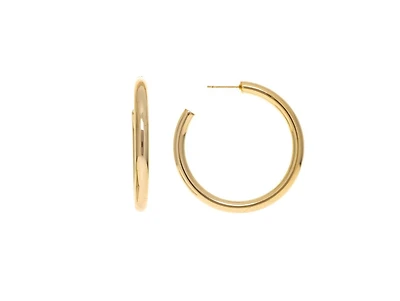 Polished Tube Hoop Earrings