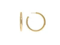 Polished Tube Hoop Earrings