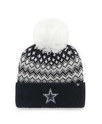 Women's '47 Brand Navy Dallas Cowboys Elsa Cuffed Knit Hat with Pom