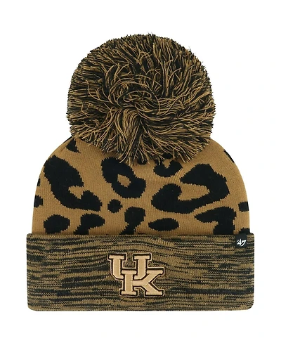 Women's '47 Brand Brown Kentucky Wildcats Rosette Cuffed Knit Hat with Pom