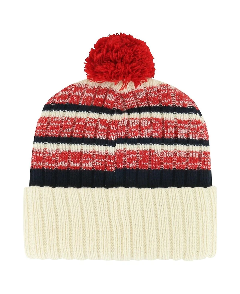 Men's '47 Brand Cream Washington Capitals Tavern Cuffed Knit Hat with Pom
