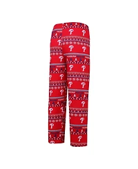 Men's Concepts Sport Red Philadelphia Phillies Knit Ugly Sweater Long Sleeve Top and Pants Set