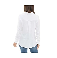 Ripe Maternity Clara Relaxed Button Up Shirt White