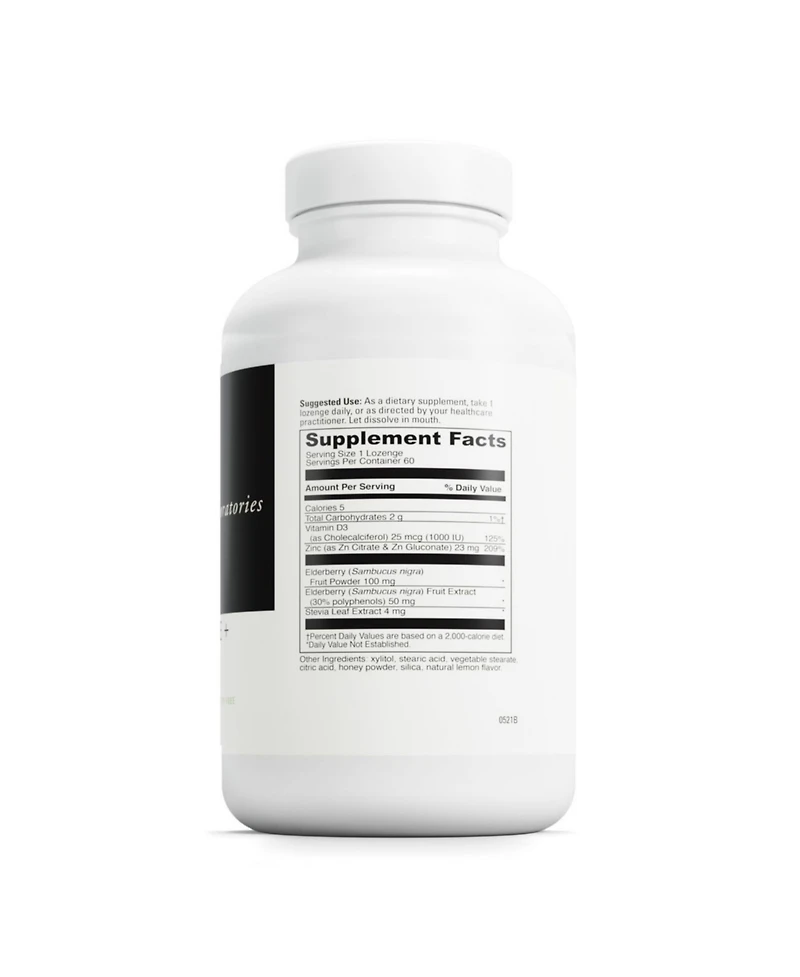 DaVinci Laboratories DaVinci Labs Zinc Lozenge + Elderberry - Zinc Supplement to Support the Immune System, Healthy Lungs and Throat Tissues