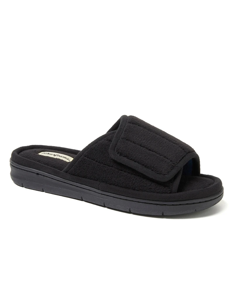 Dearfoams Women's Mickey Terry Adjustable Shower Slide House Slipper