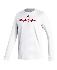 Men's adidas White Louisiana Ragin' Cajuns Vault Script Creator Long Sleeve T-shirt