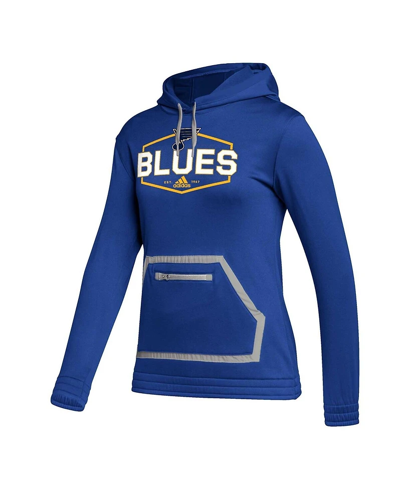 Women's adidas Blue St. Louis Blues Team Pullover Hoodie