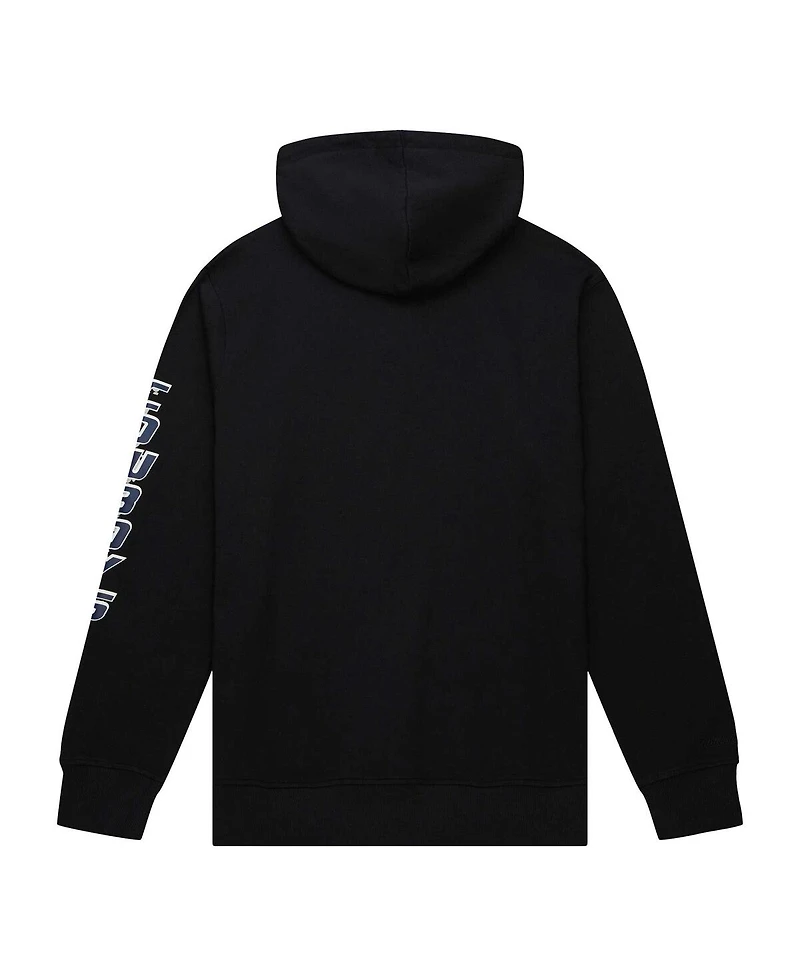 Men's Mitchell & Ness Black Dallas Cowboys Gridiron Classics Big Face 7.0 Pullover Hoodie
