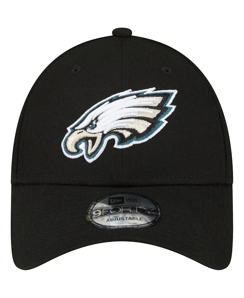 Men's New Era Black Philadelphia Eagles The League 9FORTY Adjustable Hat