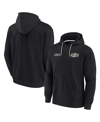 Men's and Women's Fanatics Signature Black Oklahoma State Cowboys Super Soft Fleece Pullover Hoodie