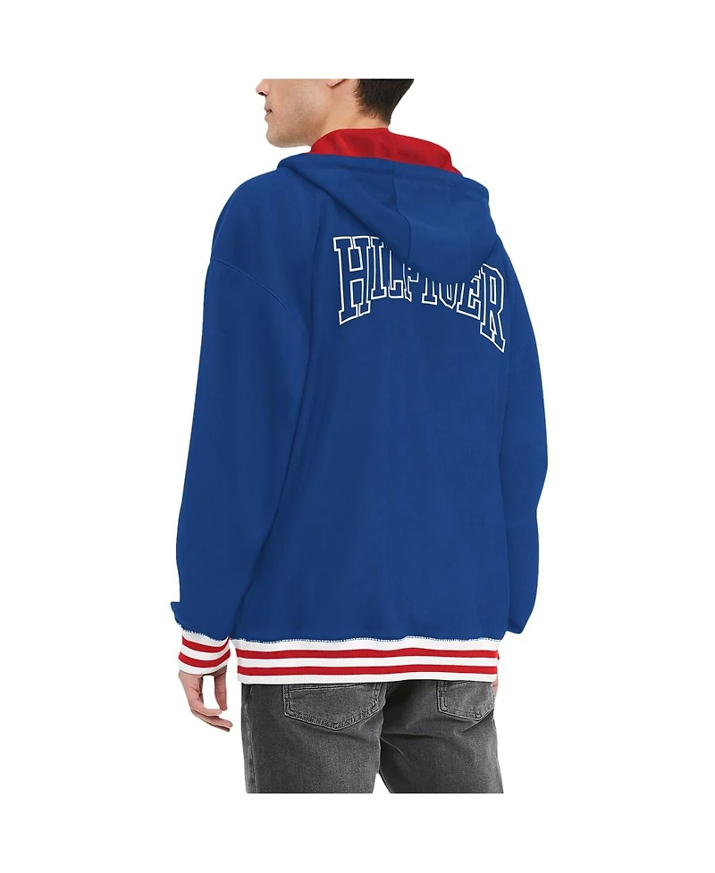 Men's Tommy Hilfiger Royal New York Giants Aaron Quarter-Zip Hoodie