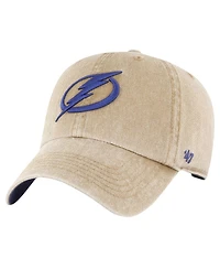 Men's '47 Brand Khaki Tampa Bay Lightning Earldor Clean Up Adjustable Hat