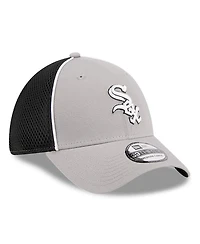 Men's New Era Gray Chicago White Sox Pipe 39THIRTY Flex Hat
