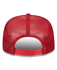 Men's New Era White, Scarlet San Francisco 49ers Banger 9FIFTY Trucker Snapback Hat