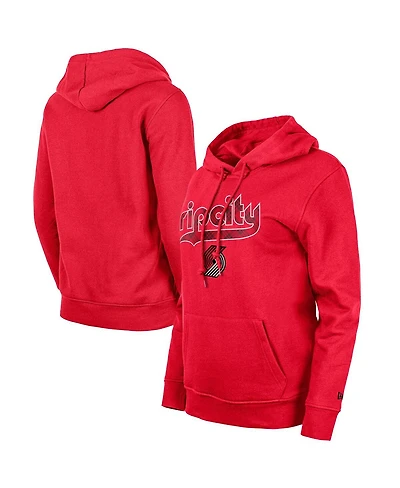 Women's New Era Red Portland Trail Blazers 2023/24 City Edition Pullover Hoodie
