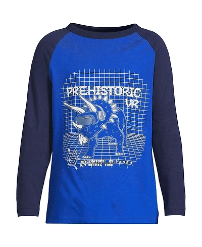 Lands' End Boys Child Raglan Graphic Tee