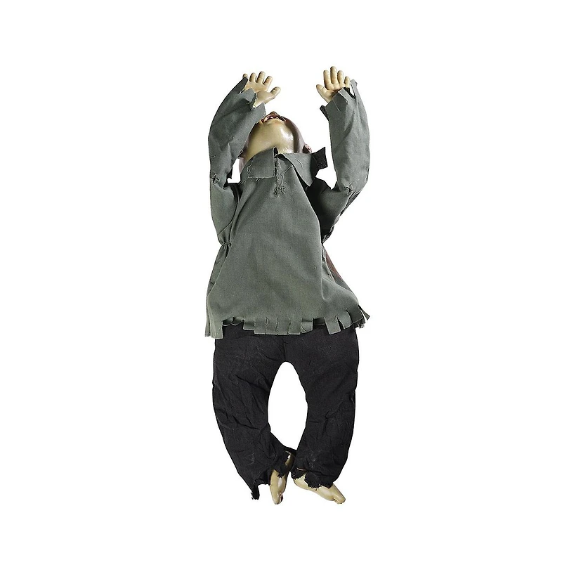 Animated Crawling Baby Zombie Scary Ghost Doll Halloween Decor Sound Sensor Flashing Eyes 2024