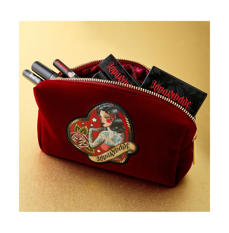 Reina Rebelde Luxe Makeup Bag With Patch