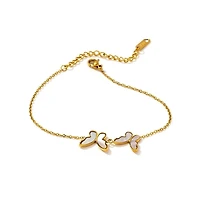 Butterfly Bracelet with Sea Shell Inlay Bracelet for Women