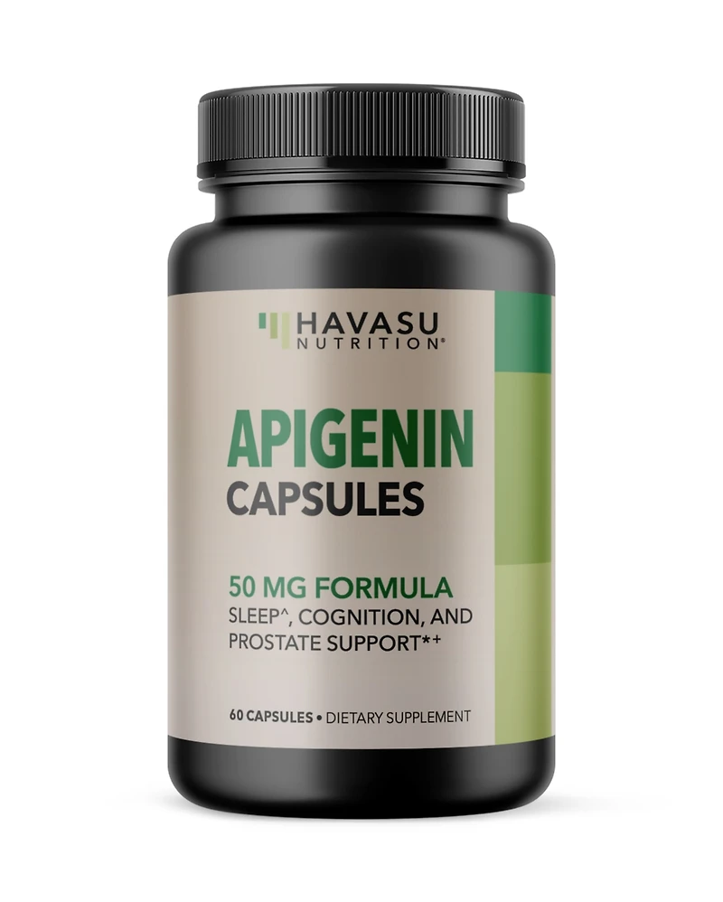 Apigenin 50mg Supplement for Sleep Aid, Cognition & Relaxation without Melatonin | Andrew Huberman Sleep Cocktail Stack | Bonus Support for Natural Pr