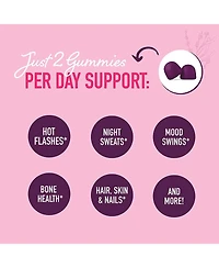 SMNutrition Menopause Support Gummies | Hormone Balance Relief for Hot Flashes, Night Sweats, Mood Swings, & Bloating | with Phytoestrogen Soy Extract