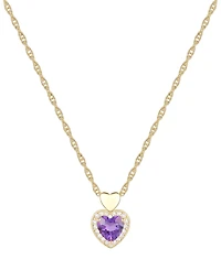 3-Pc. Set Amethyst (2-1/8 ct. t.w.) & Lab-Grown White Sapphire (1/3 Heart Ring, Pendant Bracelet 14k Gold-Plated Sterling Silver (Also