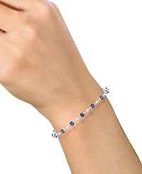 Emerald (2-1/8 ct. t.w.) & Diamond (1/2 ct. t.w.) Bracelet in 14k Gold (Also in Ruby & Sapphire)