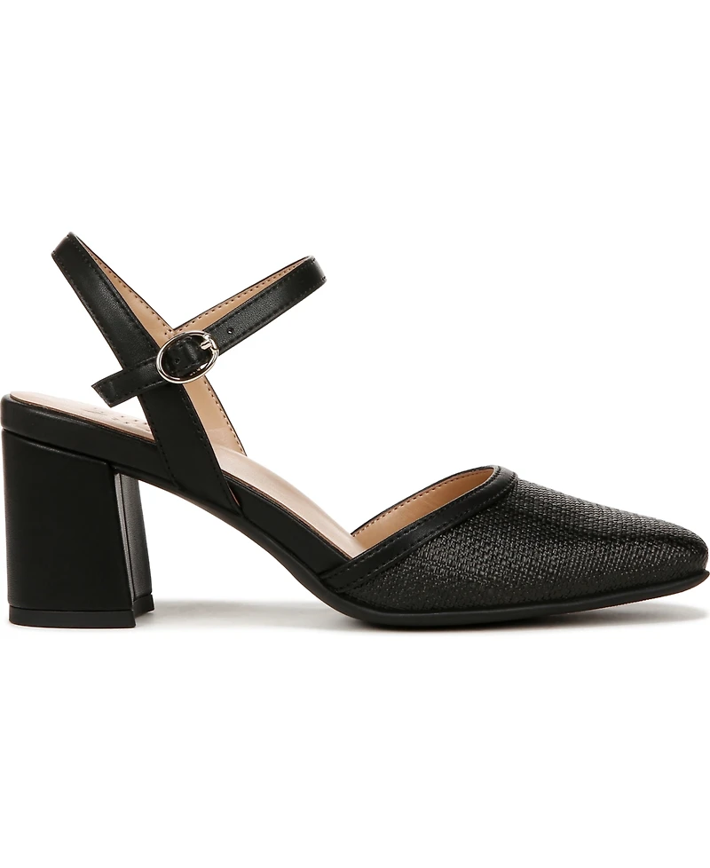 Naturalizer Wave Square Toe Ankle Strap Pumps