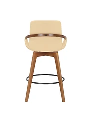 Baylor Swivel Wood Bar or Counter Height Stool