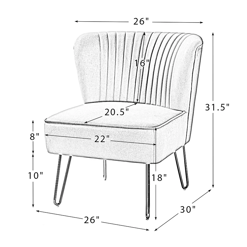 Wooden Upholstery Barto Side Chair with Tufted Back