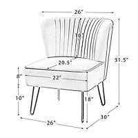Wooden Upholstery Barto Side Chair with Tufted Back