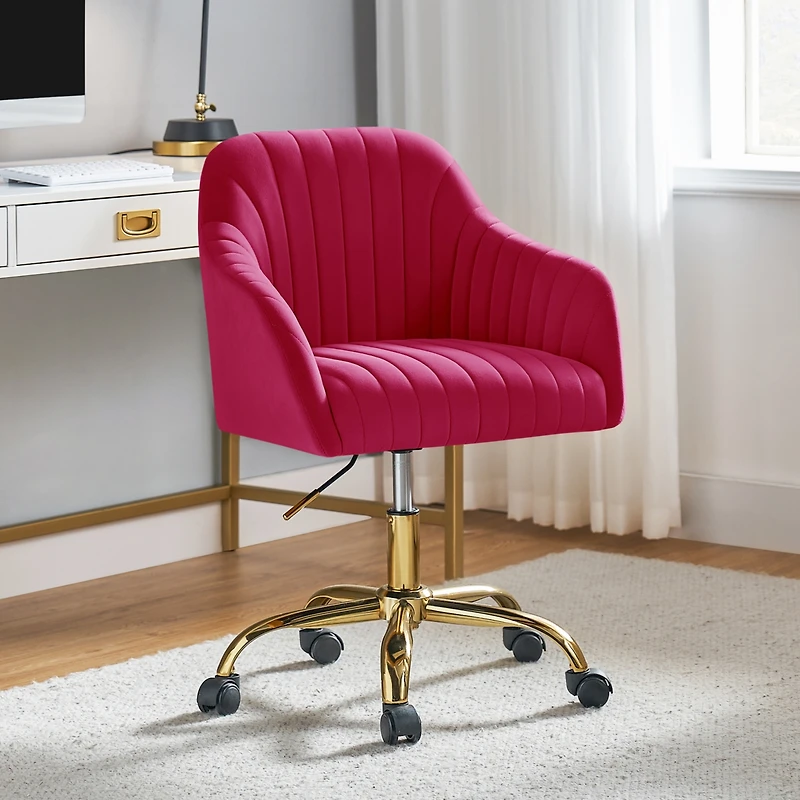 Velvet Home Office Desk Chair Height Adjustable