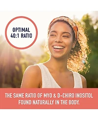Myo-Inositol & D-Chiro Inositol for Women's Hormone Balance, Ideal 40:1 Ratio, Menstrual Cycle & Ovarian Health Support Supplement, SMNutrition, 120ct