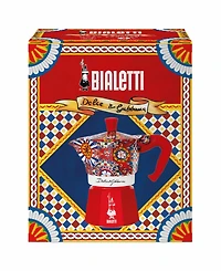 Bialetti Blue Meditteraneo Dolce & Gabbana 3-Cup Moka Stovetop Coffee Maker