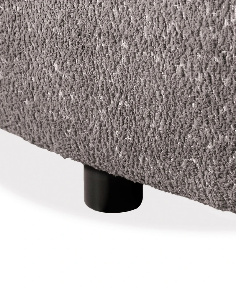 Isabella 63" Boucle Fabric Curved Loveseat