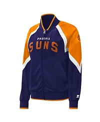 Women's Starter Purple Phoenix Suns Slam Dunk Raglan Full-Zip Track Jacket
